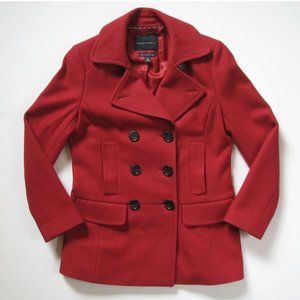 BANANA REPUBLIC Petite Red Italian Wool Coat